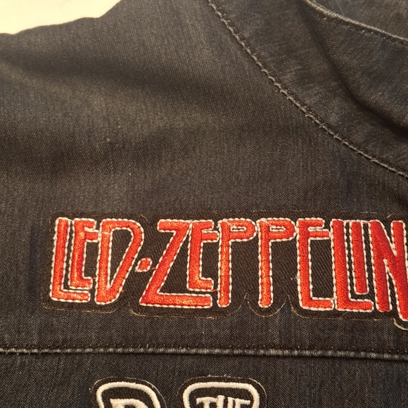 VG Jeans Women's Black Demin Long Sleeve Classic Rock Zip Up Jacket Size 10 - Picture 6 of 14